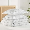 thumbnail image 4 of Levtex Home - White Pom Pom Comforter Set - King Comforter + Two King Pillow Cases - White with Decorative Pom Poms - Comforter (106 x 92in.) and Pillow Case (36 x 20in. ) - Polyester, 4 of 5