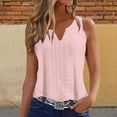 thumbnail image 2 of Beach Vacation Clothes for Women Camisoles with Support Women 9 10 Casual Summer Top Bra Shelf Top plus Blouse Dressy Bodysuit for Bohemian Shirt Button up Summer Sexy V Pink M, 2 of 5