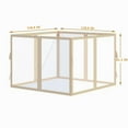 thumbnail image 3 of Unique Choice 10x10 Ft Gazebo Mesh Screen Replacement Mosquito Netting with Zippers,Beige, 3 of 7