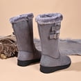thumbnail image 4 of OKBOP Women's Faux Fur Trim Winter Boots Insulated Mid-Calf Zip-Up Chunky Sole Cozy Warm 41, 4 of 5