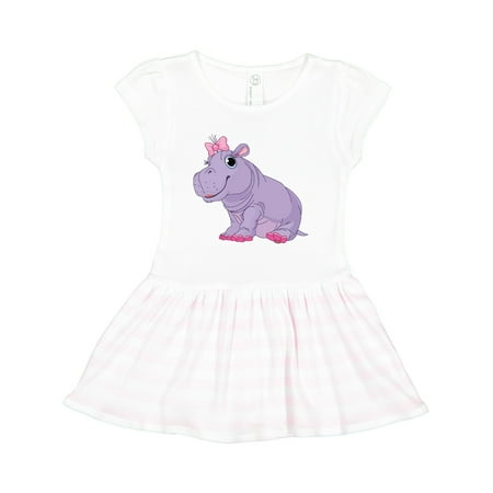 

Inktastic Cute Purple Hippo Gift Toddler Girl Dress