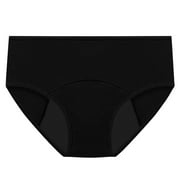 Lovzfmll Women's Period Underwear 3-Pack Cotton Briefs, Leak Proof Panties, Comfortable Menstrual Underwear with Full Coverage and Protection