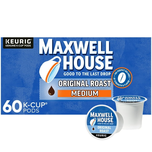 Maxwell House Original Roast Medium Roast K-Cup Coffee Pods, 60 ct. Box