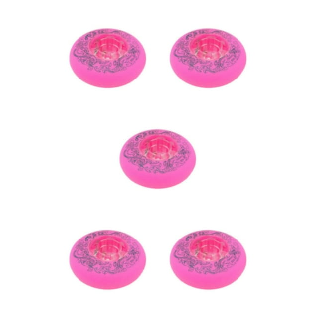 Wweixi 2 Pcs/ensemble Résistant à l'Usure et Très Élastique - Roues en PU Haute Densité pour Patinage en Ligne Roue Rouleau Rose 80mm 5Ensemble