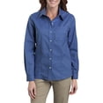 thumbnail image 2 of Dickies L254 Women's Oxford Long Sleeve Shirt - French Blue - XL, 2 of 2