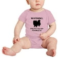 thumbnail image 2 of Warning: Protected by A Pekingese Dog Funny Baby Romperss Newborn Clothes (Pink,0-3 Months), 2 of 5