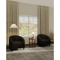 thumbnail image 4 of Fauteuil Tonneau d'Appoint, Fauteuil Tonneau Rembourré, Fauteuil Club Rond Doux, avec Coussin Doux et Dossier en U, pour Salon, Chambre, Réception de Bureau, 4 of 7