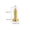 thumbnail image 2 of Tornillos de Madera de Latón Uxcell M2x8mm, Conector de Cabeza Plana Phillips Autoperforante 25 Paquete, 2 of 5