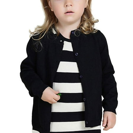 

1-7T Child Boy Girl Cardigan Solid Color Basic Cardigan Sweater Coat Tops