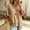 Khaki, variant on Only Moment Button Up for Women Short Sleeve V Neck Ruffle Trim Blouse Wash Cotton Short Sleeve Blouses Loose Casual Collared Blouses Summer Tops Fashion Vacation Outfits Work Tops for Women White,S