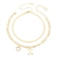 thumbnail image 1 of Uxcell Pulseras de Tobillo Inicial Corazón para Mujeres, Pulseras de Oro de 14K con Letra X, Cadena de Letras A-Z con Caja para Regalo de Verano, Tono Dorado, 1 of 6