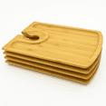 thumbnail image 4 of Oenophilia Bamboo Hors d' Oeuvres Plate - Set of 4, 4 of 4