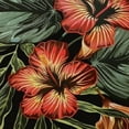 thumbnail image 6 of WYYP Outdoor Picnic Camping and Indoor Kitchen Dining Party Tropical Leaves Hibiscus Round Tablecloth White, 6 of 8