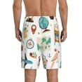 thumbnail image 2 of Balery Travel1 Men's Cotton Knit Pajama Shorts Waistband & Pockets,Short Pajama Pants-4X-Large, 2 of 8