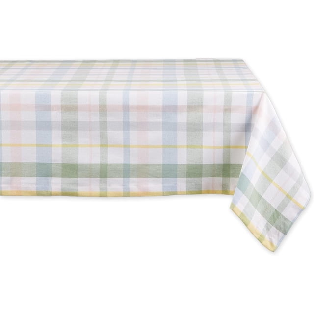 Collection de Table à Carreaux Sweet Spring Réutilisable en Coton Lavable en Machine, Décoration de Table de Pâques Pastel, Nappe, 60x84