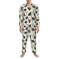 thumbnail image 3 of Lsque Rottweiler Pattern Long Sleeve Pajama Set for Men - Soft 2-Piece Sleepwear and Loungewear Set with Pockets, Comfy Nightwear-Small, 3 of 7