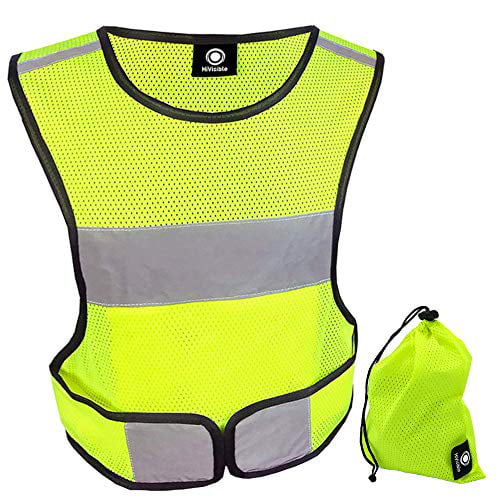 LW Reflective Running Vest with Bonus Sticker Large/XL New Biking Walking 