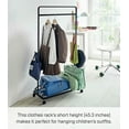 thumbnail image 2 of Yamazaki Home Kids' Rolling Coat Rack, Black, Steel, Supports 35.2 pounds, Wheels, 2 of 7