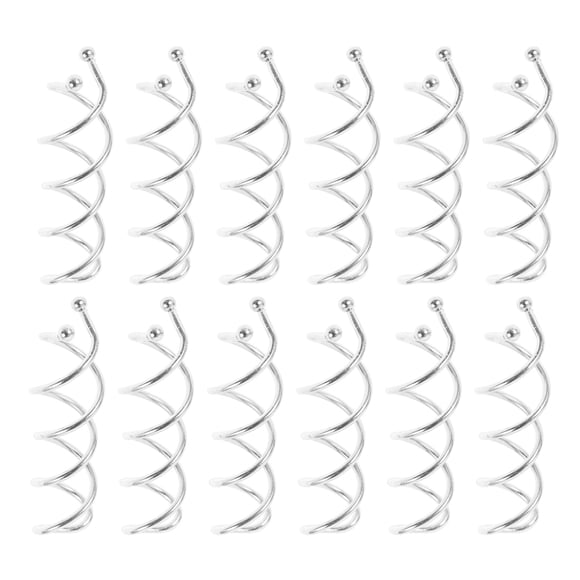 COOPHYA 30Pcs Silver Spiral Hair Clips Metal Bun Twist Pins with Nonscratch Rounded Tips for Versatile Hair Styling