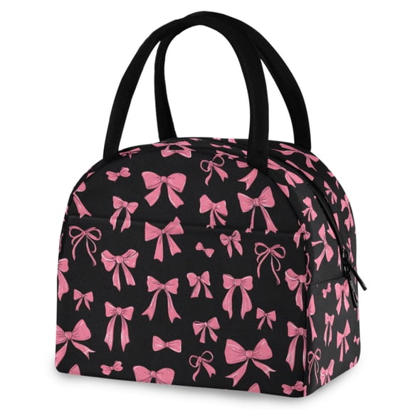ALAZA Various Bow Insulated Lunch Box Reusable Cooler Tote Bag Work Office Picnic
