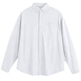 thumbnail image 4 of Men's Long Sleeve Tee Shirts Summer Collar Thin Style Solid Color Button Shirt with Pocket Casual Stylish Loose Lightweight Work Shirt, 4 of 5