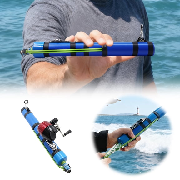 Catapult Lure Bait Launcher, Spinning Reel Bottle Fishing Rod for Lure Fishing, Portable Bait Casting Tool for Freshwater/Saltwater Anglers, Fishing Accessory for Long-Distance Bait Placement
