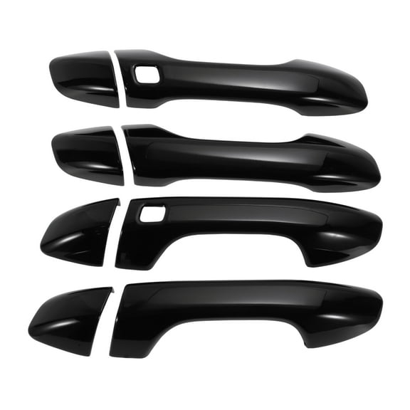 Unique Bargains Exterior Door Handle Cover Trim Front Left Front Right Rear Left Rear Right Door Handle Cover for Kia Sportage 2017-2022 Bright Black ABS 1 Set