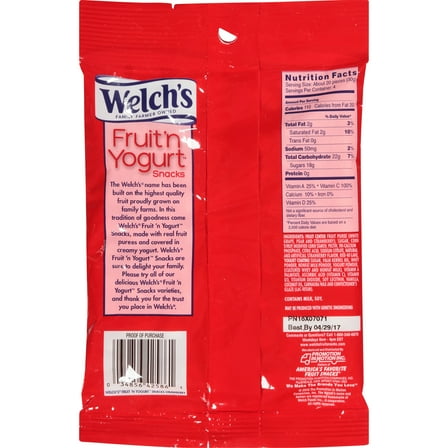 Welch's Fruit 'N Yogurt Strawberry Snack, 4.25 Oz.