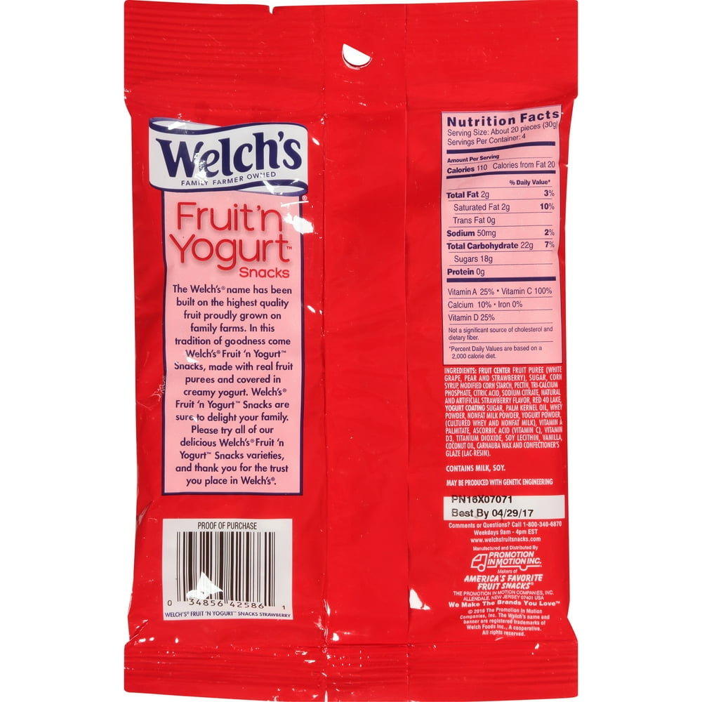 Welch's Fruit 'N Yogurt Strawberry Snack, 4.25 Oz.