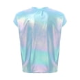 thumbnail image 4 of vastwit Women's Metallic Shiny Short Sleeve Shirt Round Neck Shiny Glitter Tee Top Blue XL, 4 of 5