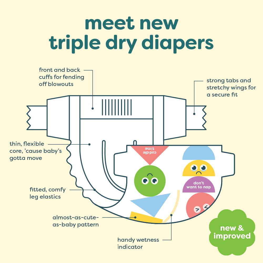 Babyganics Diapers, Size 1, 80 ct, Ultra Absorbent Diapers
