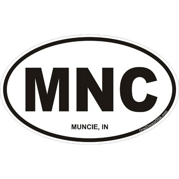 3.8 Inch Muncie Indiana Oval Decal
