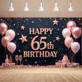 thumbnail image 6 of Decorative Design Banner Balloon Decor Confetti Design 65th Birthday Banner for Birthday Celebration Indoor Party Event, 6 of 8