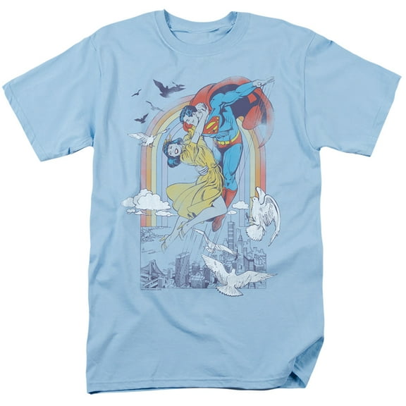 DC Comics Rainbow Love S/S Adult 18/1-Light Blue