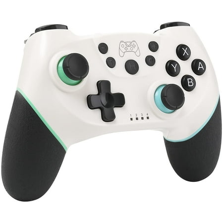 Wireless Game Controller for Switch/OLED/Lite Gamepad with Joystick Support Wake-Up Turbo Motion Control Double Vibration-White
