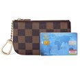 thumbnail image 7 of Daisy Rose Luxury Coin Purse, Card Holder with Keychain Clasp, 1 Compartment, Wallet, Brown, 7 of 7