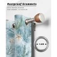 thumbnail image 6 of nqOlkjepod Outdoor Curtains for Patio Waterproof, Summer Blue Coral Outdoor Privacy Panels Grommet, Retro Coastal Starfish Conch Shell Blackout Outside Curtains for Porch/Cabana 54"x108", 2 Panels, 6 of 8