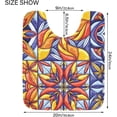 thumbnail image 3 of Coolnut Mexican Ceramics High Absorbent U-Shaped Contour Toilet Rugs Machine Washable,24"x20", 3 of 7