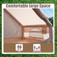 Inflatable Tents for Camping, 4-Season Oxford Blow up Tents with Storage Pocket and Hand Pump, Easy Setup Camping Tents with 12 Mesh Window for Adult 4-6 Person, Khaki