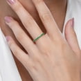 thumbnail image 4 of Angara Rings - Natural Square Shape Emerald Semi Eternity Wedding Ring in 14K Rose Gold for Women (Size-1.5mm) | May Birthstone Jewelry, Birthday, Anniversary, Jewelry Gift for Women, 4 of 11