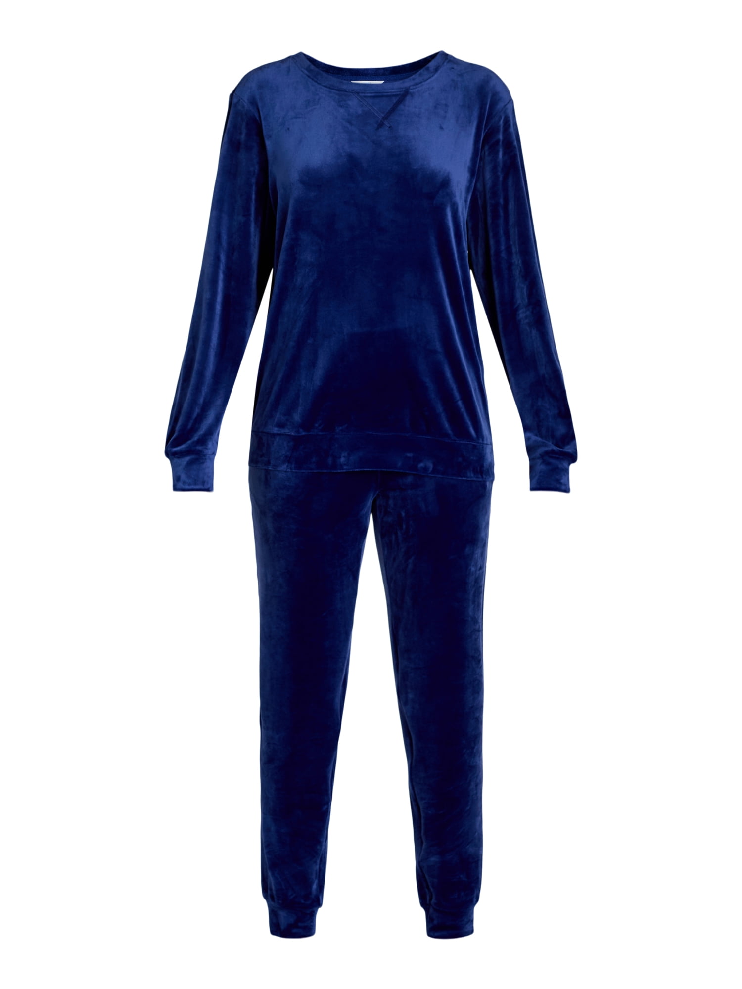 Time and Tru Women's Velour Top and Pants Set, 2-Piece, Sizes S-XXL