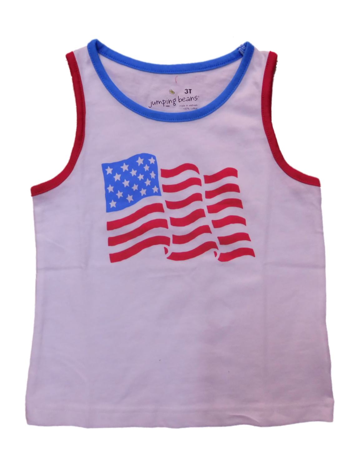 Jumping Beans 3 6 9 months Puppy Dog USA bodysuit 4th of July New