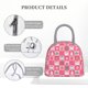 thumbnail image 4 of Fotbe Pink Christmas Cheer Bolsa de Almuerzo con Estampado, Lonchera Aislada, Contenedor de Comida Reutilizable Tipo Cooler a Prueba de Fugas, 4 of 6