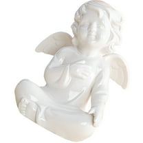 Ceramic Angel Statue Figurine for Wedding Decoration European Style Home Desktop Decor 1 Piece