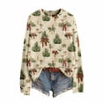thumbnail image 4 of WZXFASHION Chandails de Noël pour Femmes 2025 Col Rond Hiver Vacances Mignons Pulls Offres du Jour Liquidation Chandail Col en V, 4 of 8
