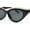 All Black, variant on Women Elaborate Metal Brow Trim Gothic Cat Eye Retro Sunglasses Fuchsia - Pink