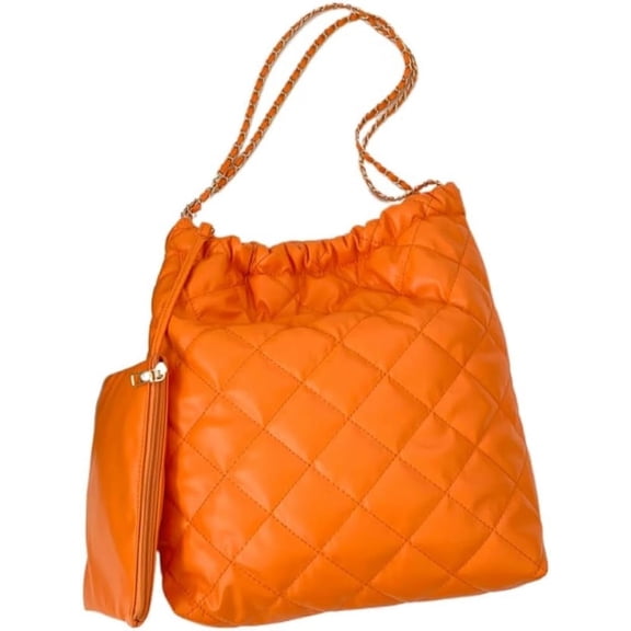 Kukuzhu Quilted Tote Bag for Women Trendy Purses Sling Bag for Women Trendy Crossbody Purse