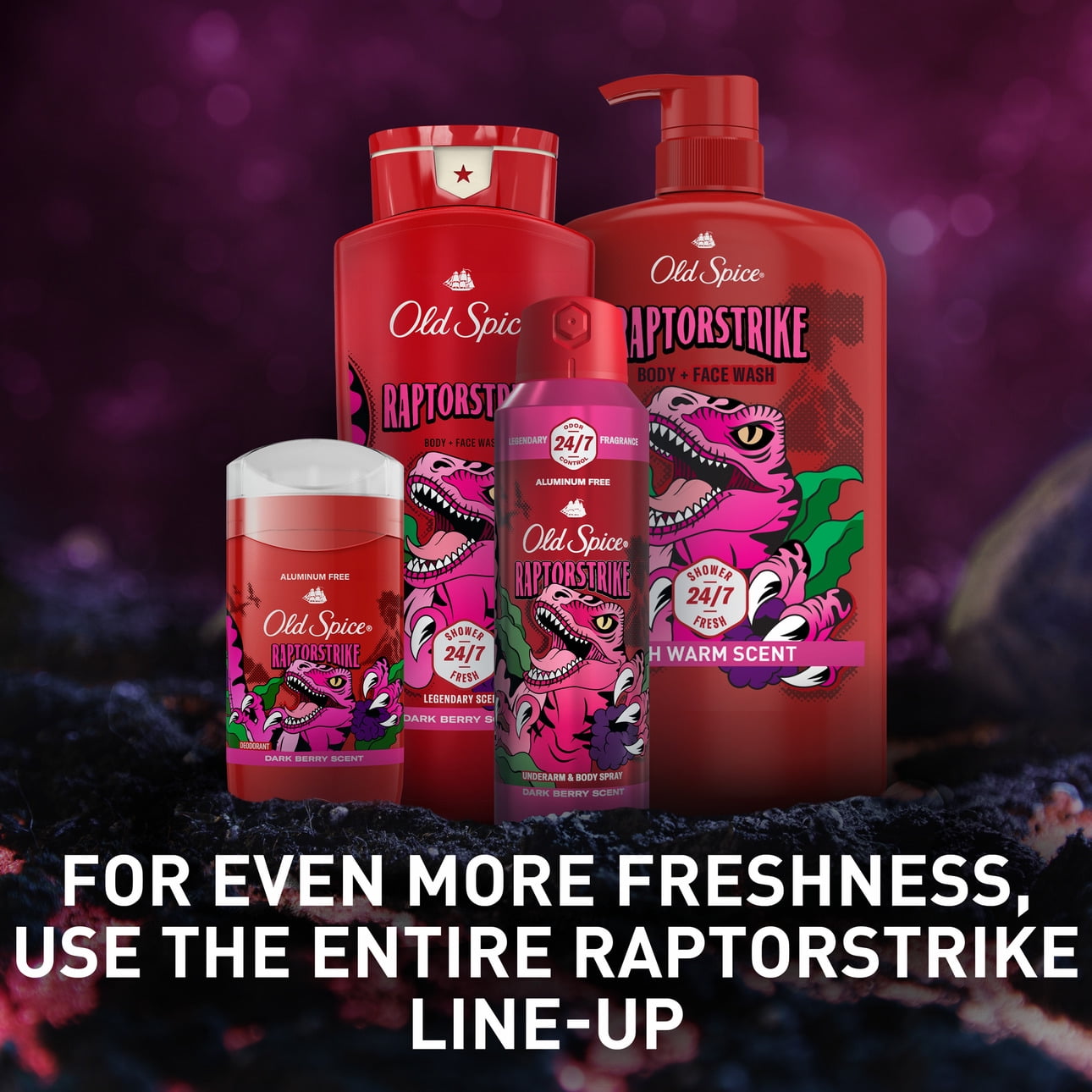 Old Spice Body Wash for Men, Raptorstrike, Long Lasting Lather, for All Skin Types, 24 fl oz