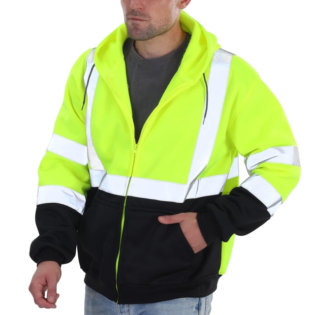 Sudadera sesafety Class 3 con capucha reflectante de alta visibilidad