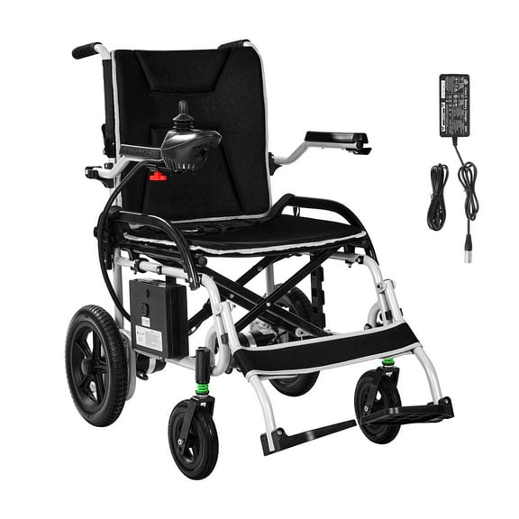 KFFKFF Electric Wheelchair for Adults, 220lbs Capacity, Compact & Lightweight Motorized Chair, 12-Mile Travel Range, All-Terrain Mobility Solution, Portable for Seniors & Individuals